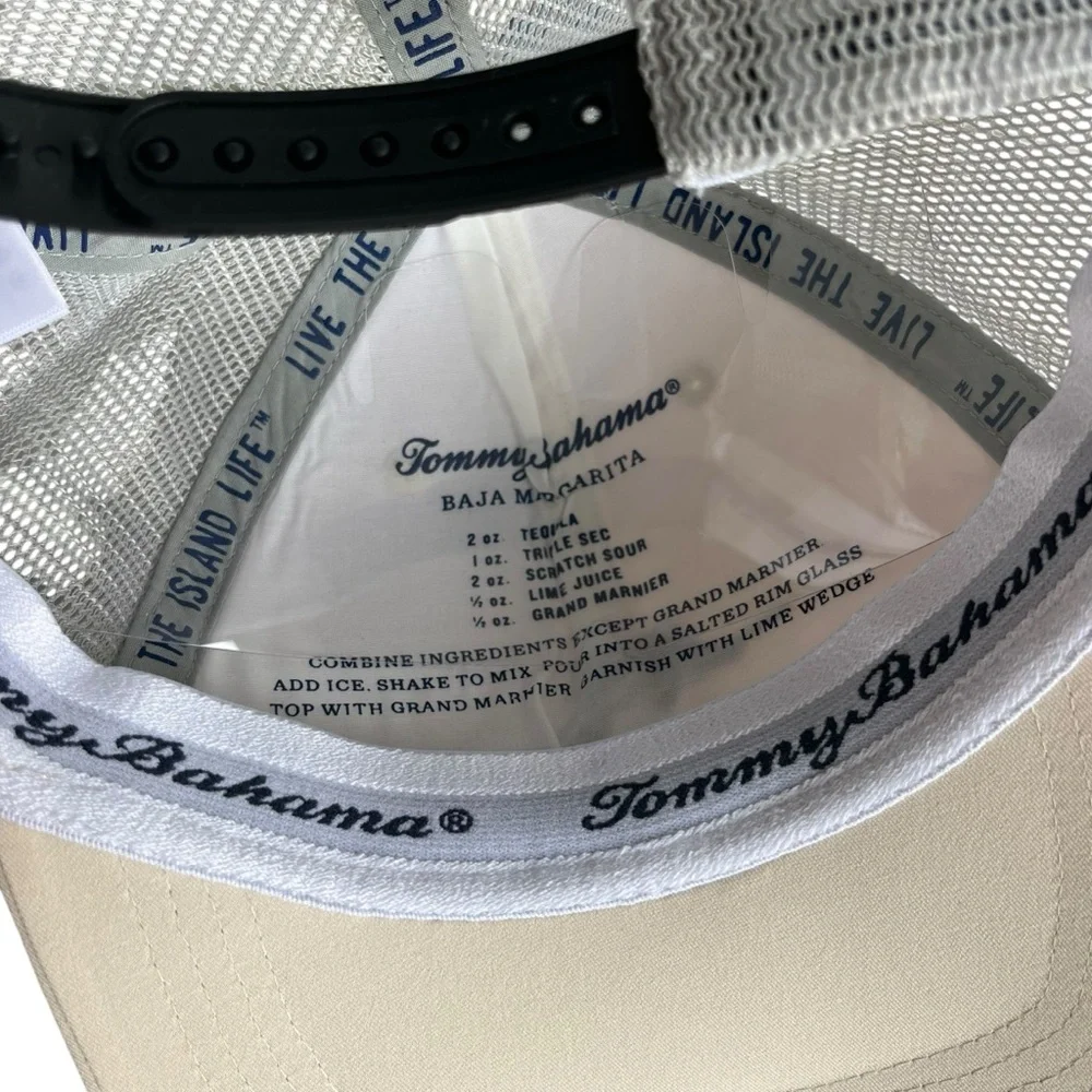 Tommy Bahama Men’s One Size, Cream Gray Marlin Adjustable Snap Back Baseball Hat - Picture 8 of 16